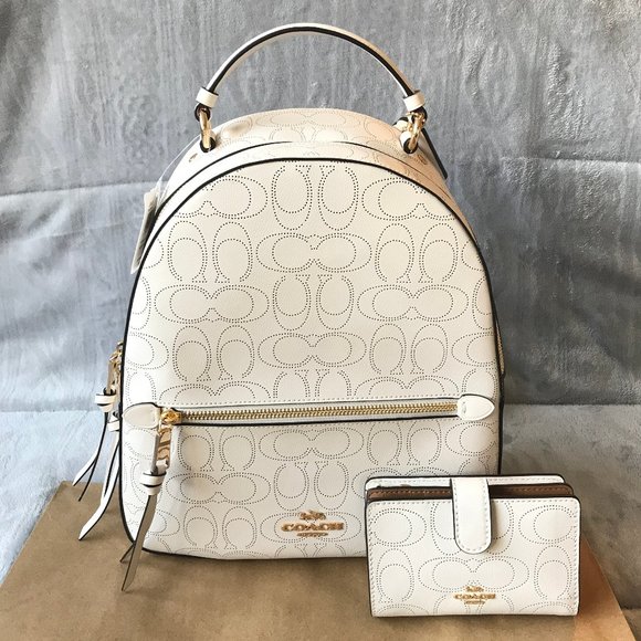Coach Handbags - COACH 2PCS SET Backpack Signature Leather Wallet